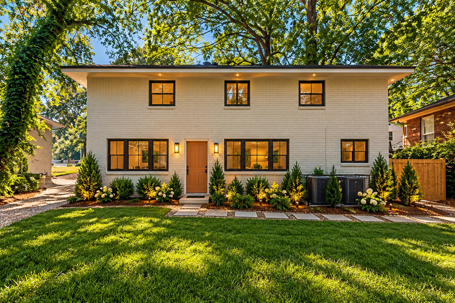 AI conceptual improvements to the rear exterior with refreshed finishes and landscaping